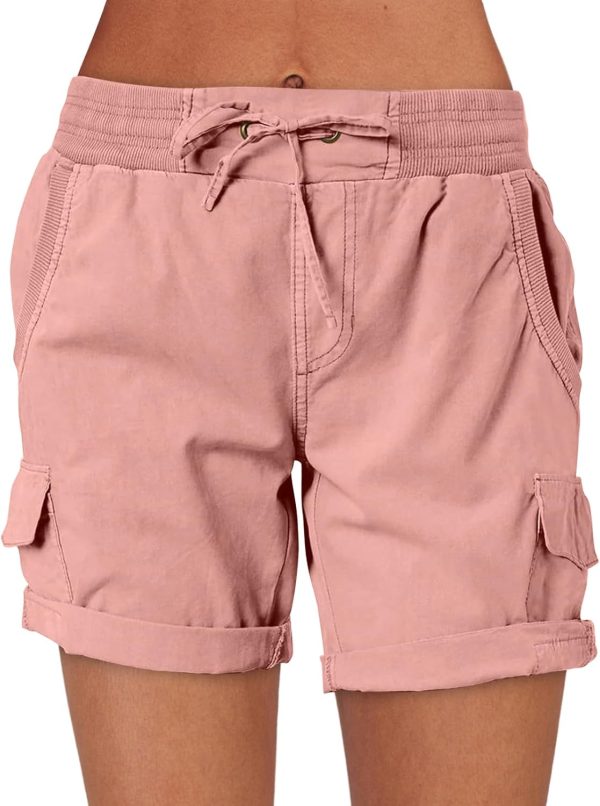 Womens Summer Shorts  Dressy Casual Hiking Cargo Shorts Trendy Outdoor Outfits 6 Pockets