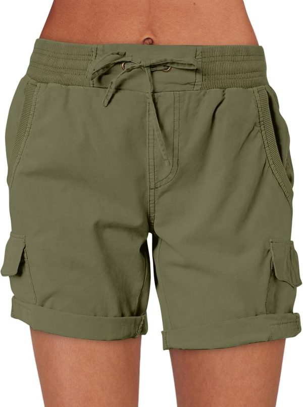 Womens Summer Shorts  Dressy Casual Hiking Cargo Shorts Trendy Outdoor Outfits 6 Pockets