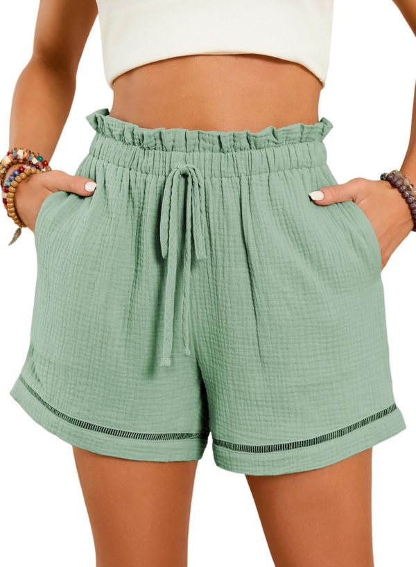 Womens Casual Shorts High Waisted  Fashion Beach Cruise Shorts Cute Comfy Summer Shorts with 2 Pockets S-XL