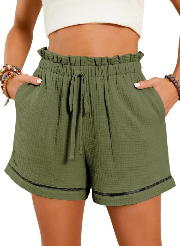 Womens Casual Shorts High Waisted  Fashion Beach Cruise Shorts Cute Comfy Summer Shorts with 2 Pockets S-XL